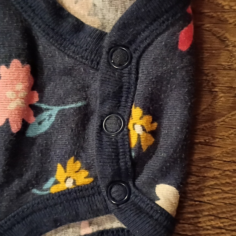 Carter's Navy and Pink Baby Onesie - Picture 2 of 7